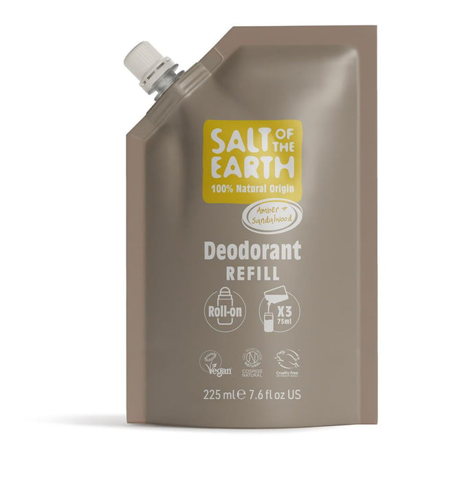 Salt Of the Earth Amber & Sandalwood Rollon Refill Pouch 225ml