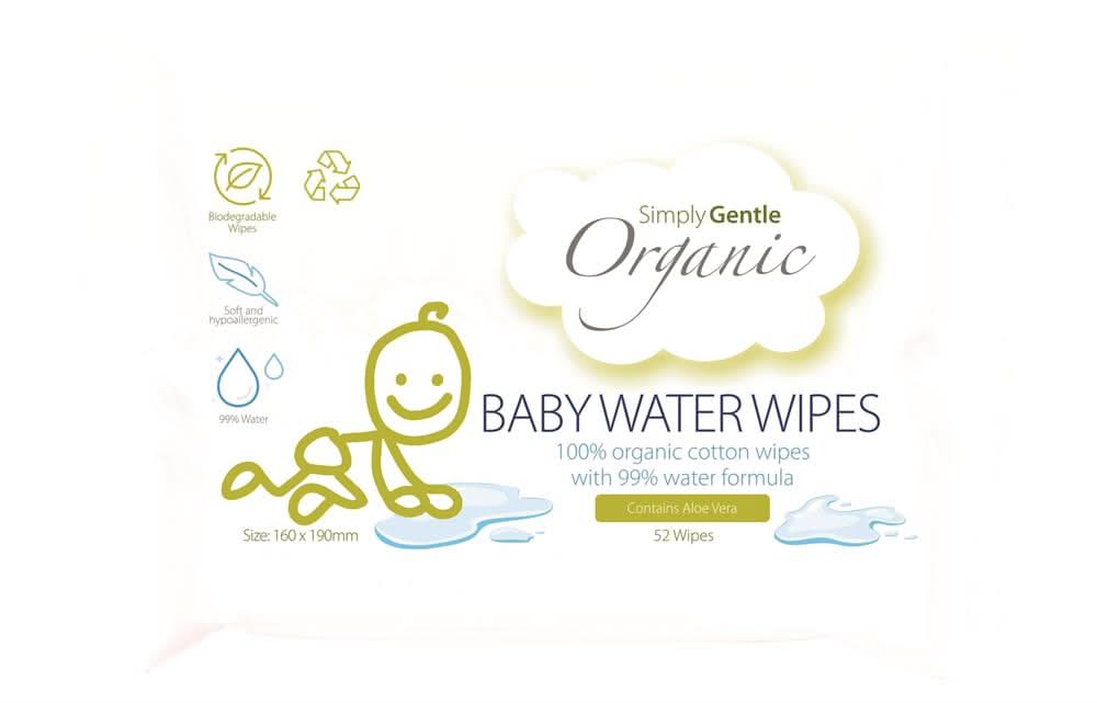 Simply Gentle Organic Baby Wipes 52 Wipes