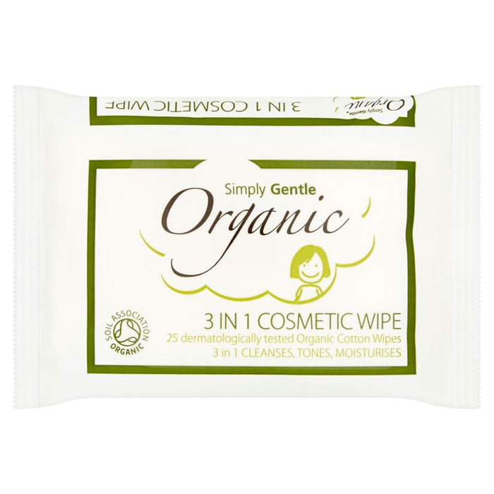 Simply Gentle 3 in 1 Cosmetic Wipe 25 Wipes