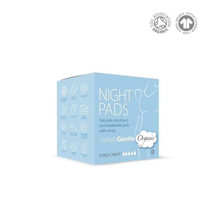 Simply Gentle Organic cotton Night Pads 10 Box