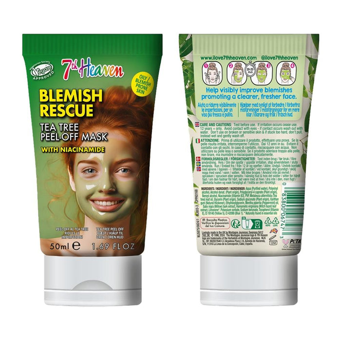 7th Heaven Tea Tree Peel Off Mask with Niacinamide 50ml