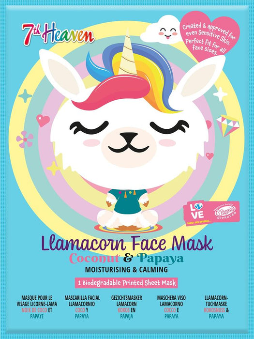 7th Heaven Llamacorn Face Sheet Mask - Animal Design Skincare