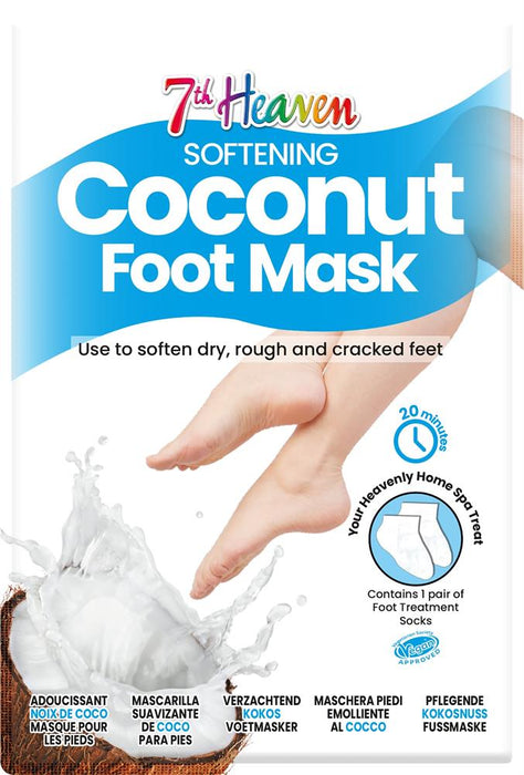 7th Heaven Coconut Foot Mask - Moisturizing Treatment