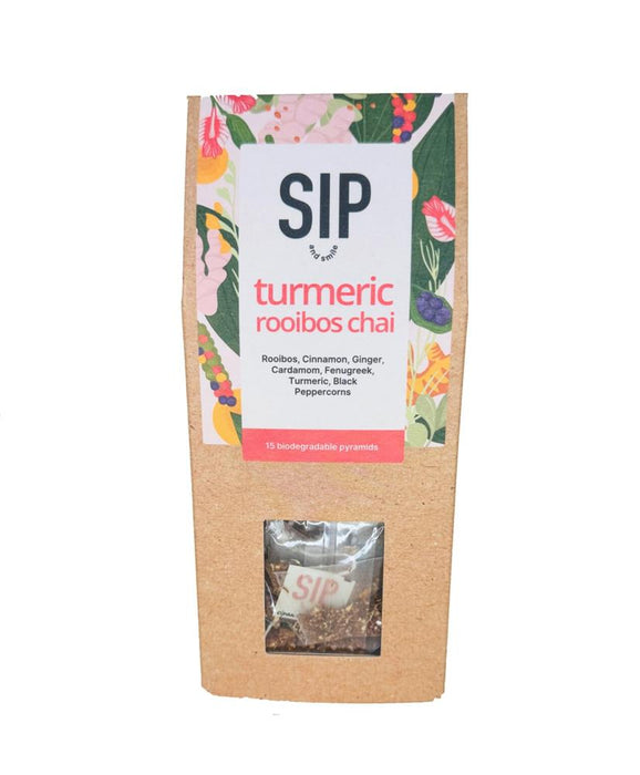 Sip and Smile Turmeric Rooibos Chai Tea 15 Bags