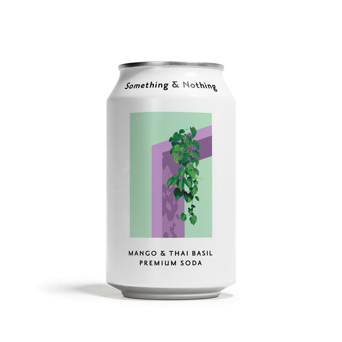 Something & Nothing Mango & Thai Basil Soda 330ml