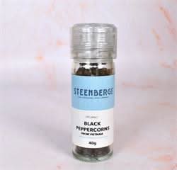 Steenbergs Organic Black Pepper Grinder 40g