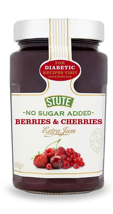 Stute Berries & Cherries Jam No Sugar Added 430g