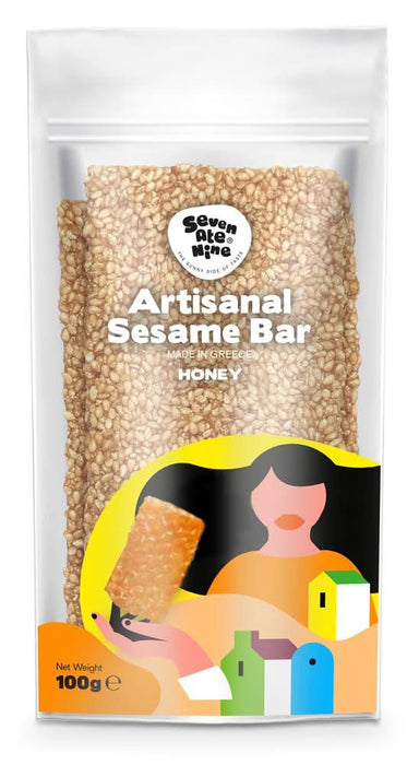 Seven Ate Nine Sesame Bar Honey 100g
