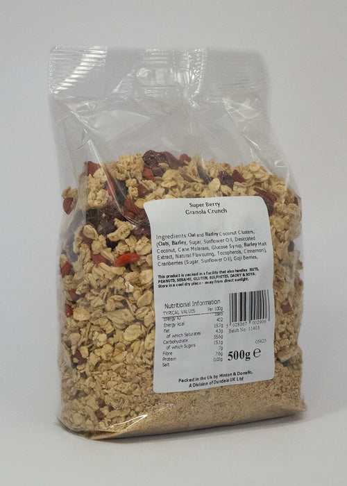 Seaford Wholefoods Super Berry Granola Crunch 500g