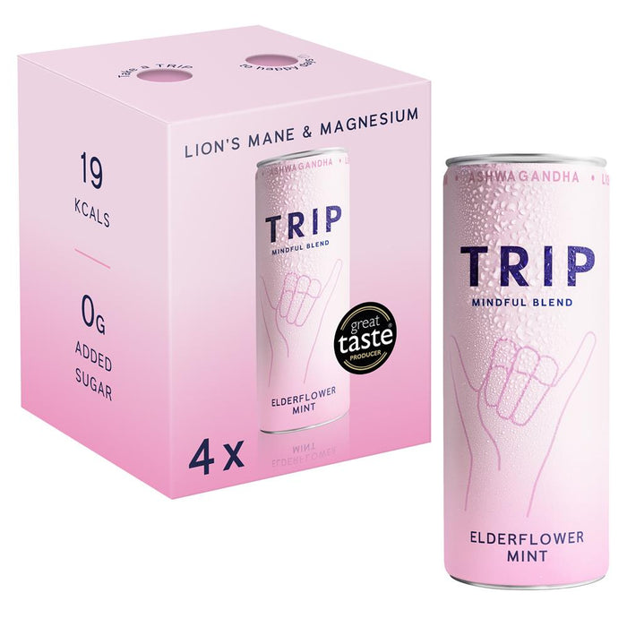 Trip Elderflower Mint Multi Pack 4 x 250ml