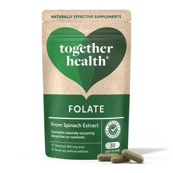 Together Health Natural Folate 400mcg - 30 Vegan Capsules