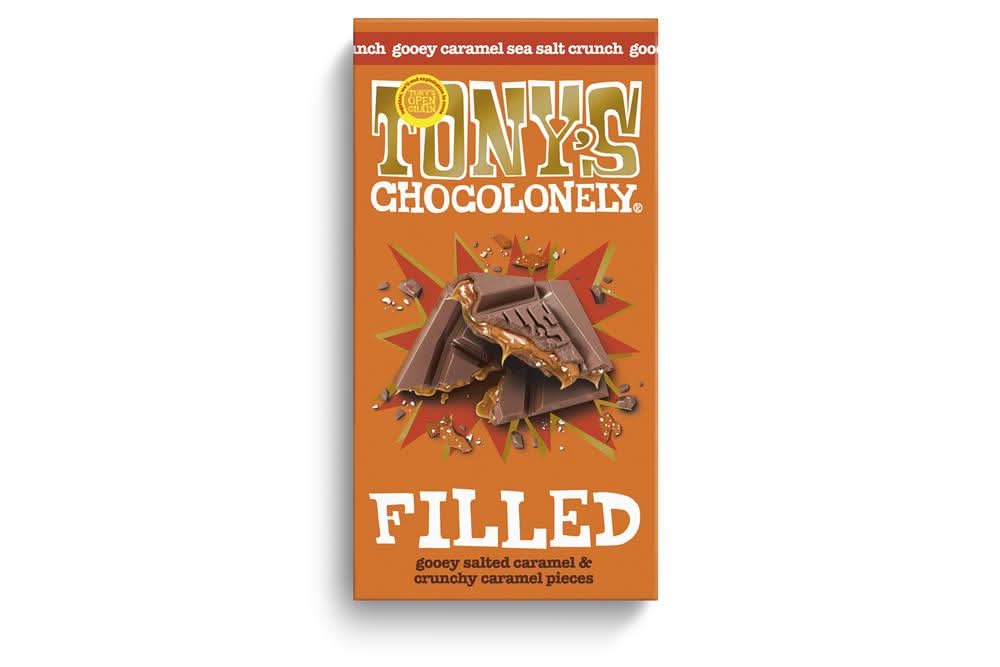 Tonys Chocolonely Caramel Filled Bar 135g