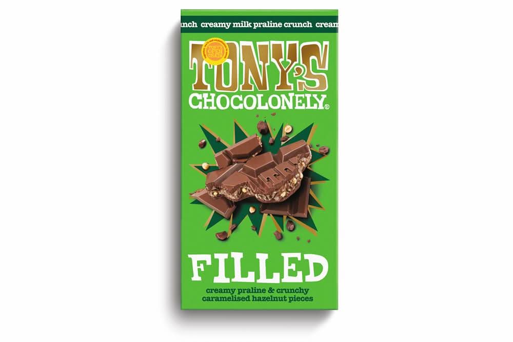 Tonys Chocolonely Filled Praline Bar 127g
