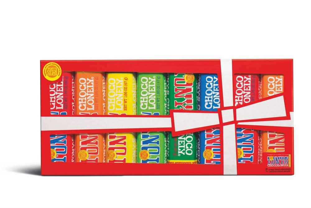 Tony's Chocolonely Rainbow 8x bar pack 385g