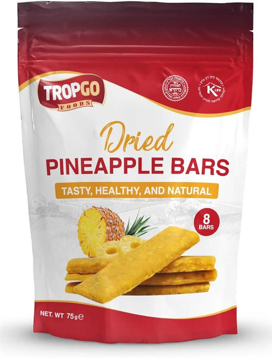 Tropgo Foods Dried Pineapple Bars 75g