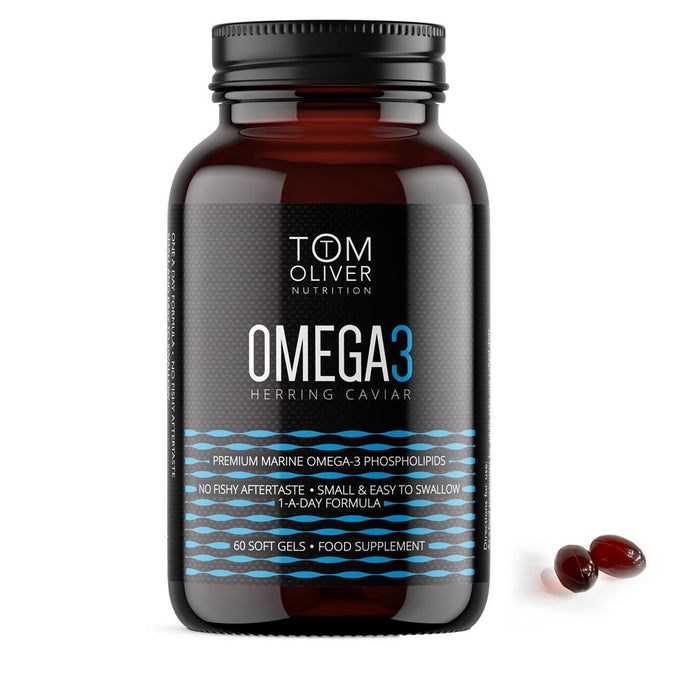 Tom Oliver Nutrition Omega 3 Herring Caviar Phospholipids EPA&DHA 60 Softgels