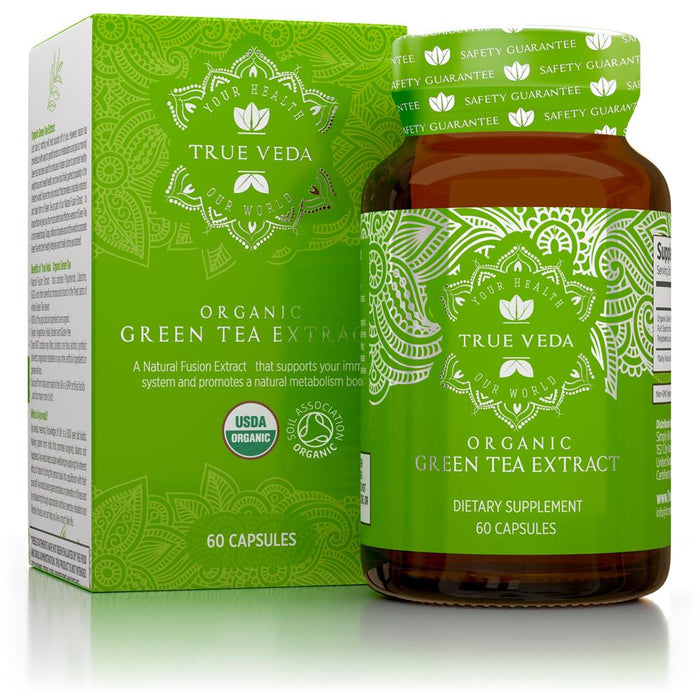 True Veda Organic Green Tea 60 capsules