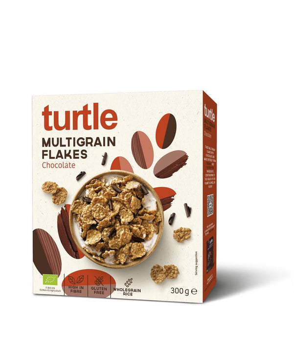 Turtle Organic & Gluten Free  Multigrain Flakes with Dark Chocolate 300g
