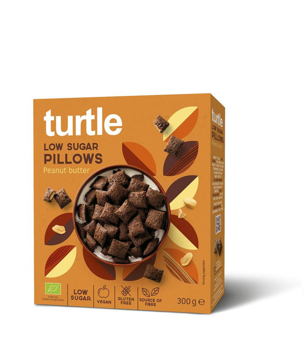 Turtle Organic Low Sugar Pillows Peanut Butter 300g