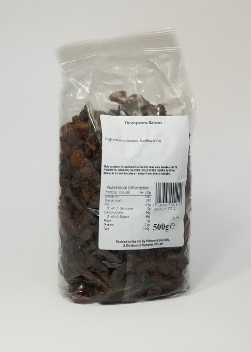 Seaford Wholefoods Thompsons Seedless Raisins 500g