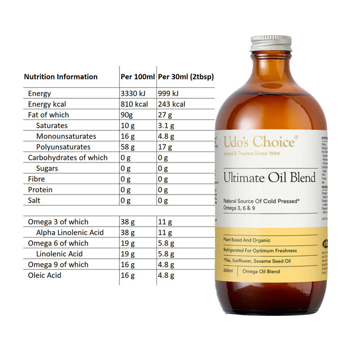 Udos Choice Oil 500ml - Organic