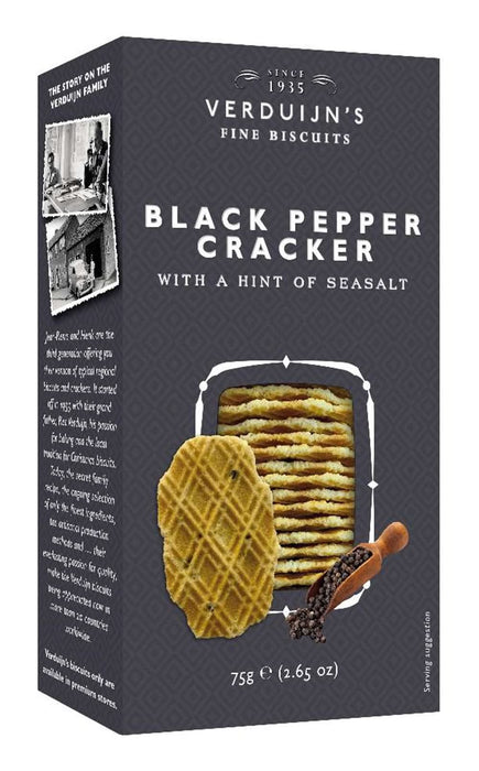 Verduijns Black Pepper Crackers 75g