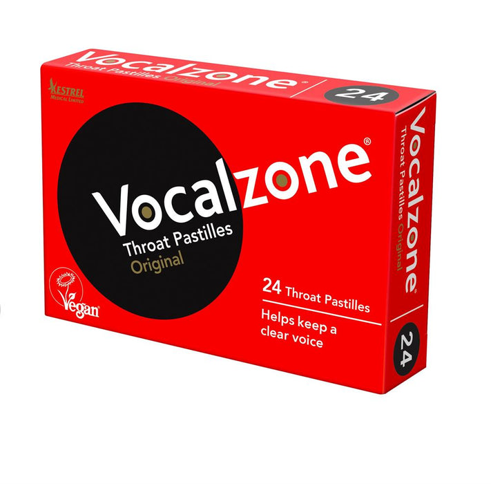 Vocalzone Original Throat Pastilles - 24 Pack Vocal Relief