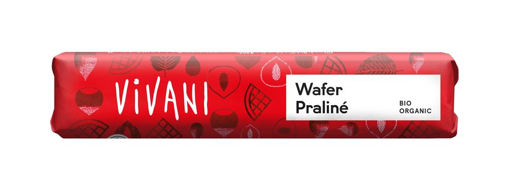 Vivani Wafer Praline chocolate bar 40g