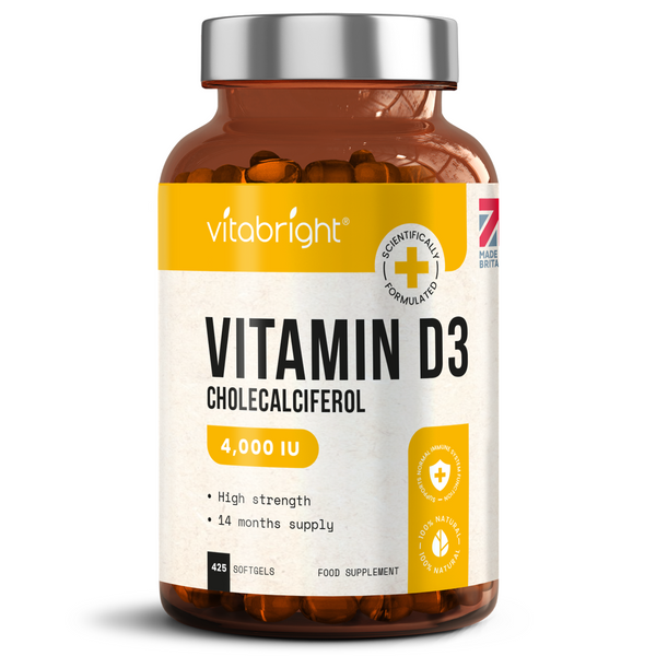 Vitabright Vitamin D3 4000 IU Cholecalciferol 425 Softgels