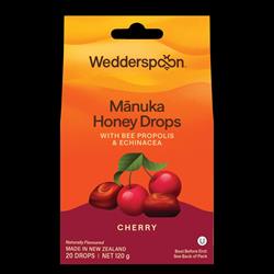 Wedderspoon Manuka Honey Drops Cherry