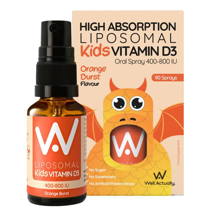 Liposomal Kids Vitamin D3 Spray 400IU - Vegan Orange Flavor