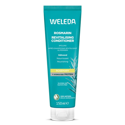 Weleda Revitalising Rosemary Conditioner in a green 150ml bottle
