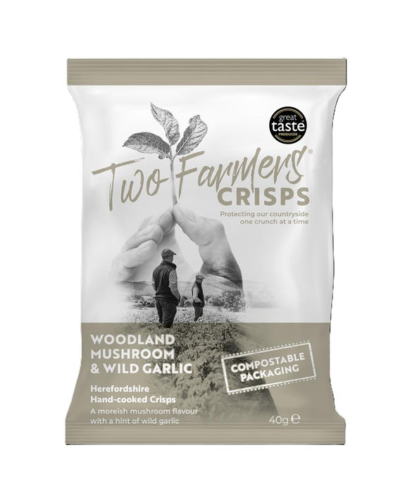 Two Farmers Crisps Mushroom & Wild Garlic Crisps 40g