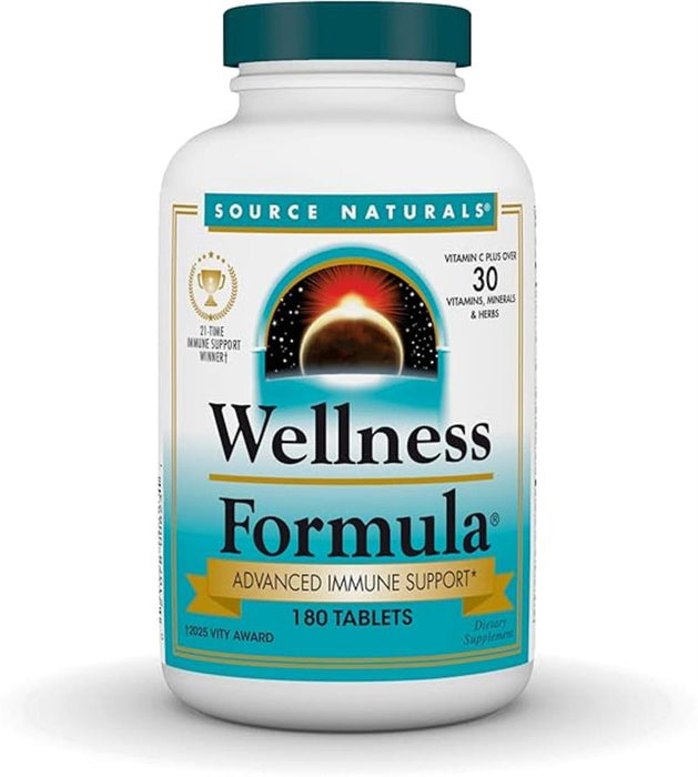 Source Naturals Wellness Formula 180 Tablets - High-Potency Vitamin C
