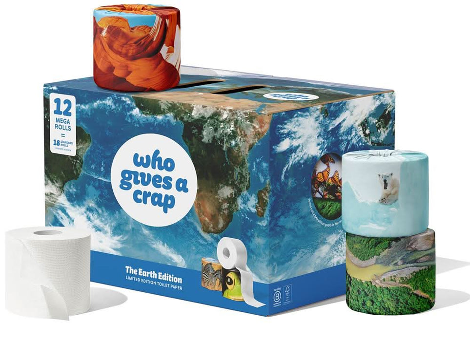 Who Gives A Crap Earth Edition Toilet Roll 12pk