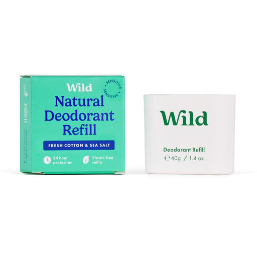 Wild Cotton Sensitive Deo Refill 40g in eco-friendly packaging for personal care