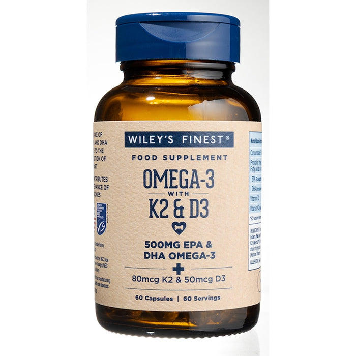 Wiley's Vitamin K2 + D3 + Omega-3 60 Capsules