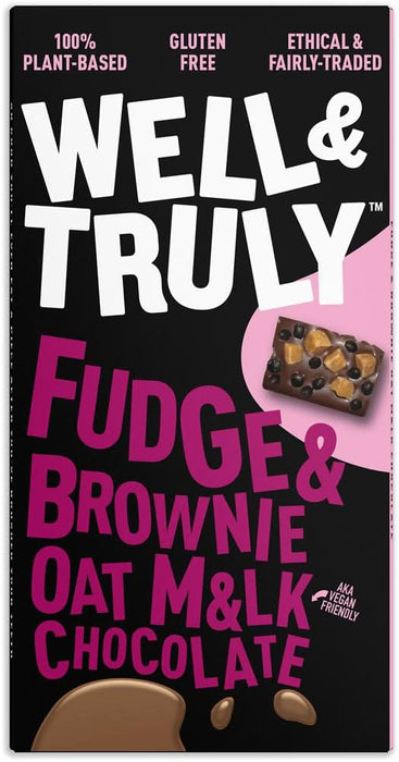 Well and Truly Oat M&lk Choc Fudge Brownie 90g