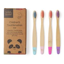 Wild and Stone Candy Colour Children Toothbrush 4 Pack