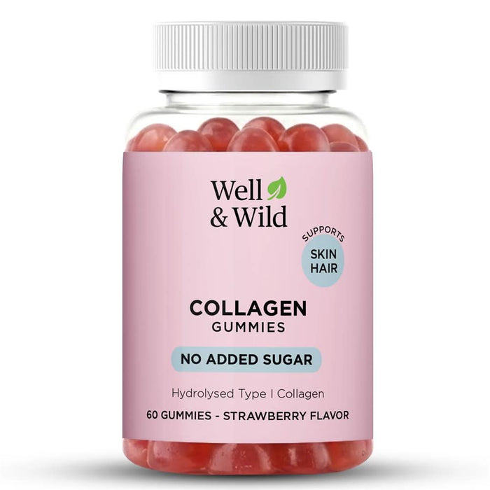 Well and Wild Collagen Gummy Strawberry 60 Gummies