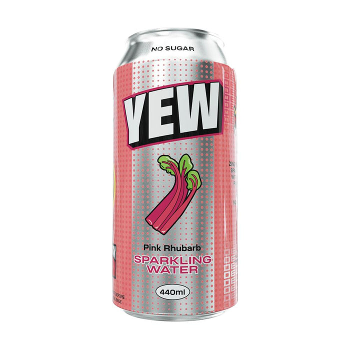 Yew Pink Rhubarb Sparkling Water 440ml