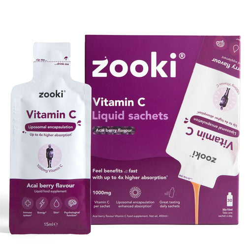 Zooki Vitamin C 1000mg Acai 30 Sachets