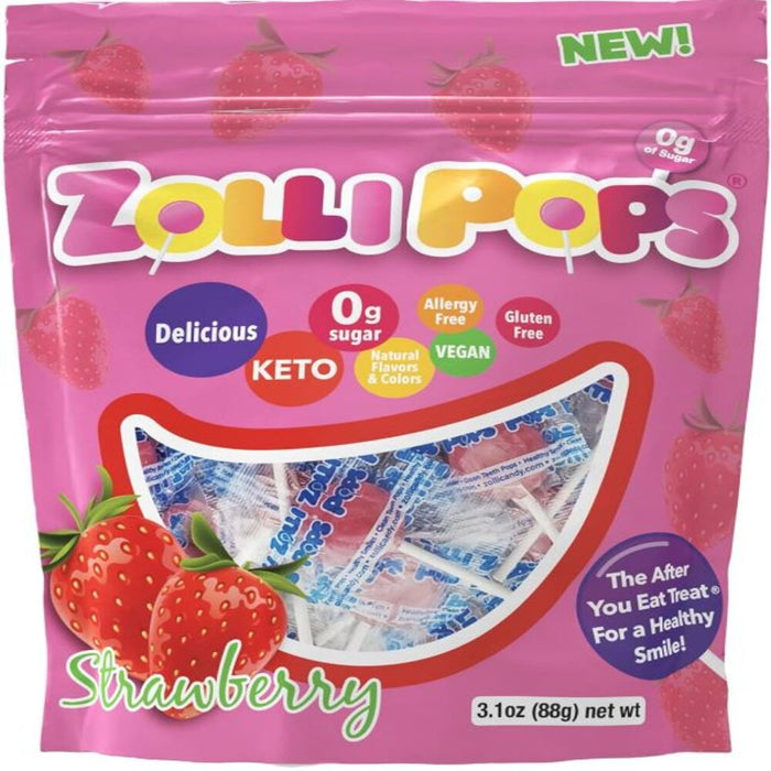 Zolli Pops Strawberry Lollipop 80g