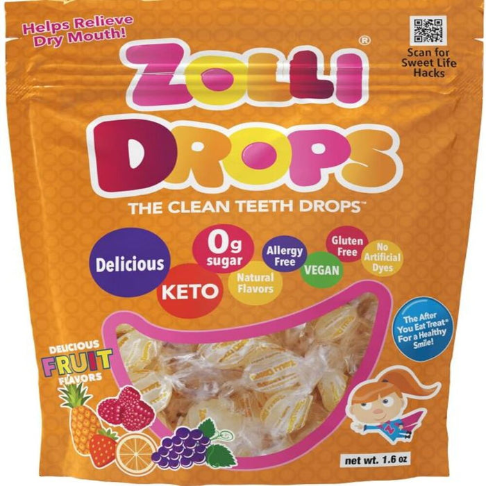 Zolli Pops Sugar Free Fruit Drops 45g