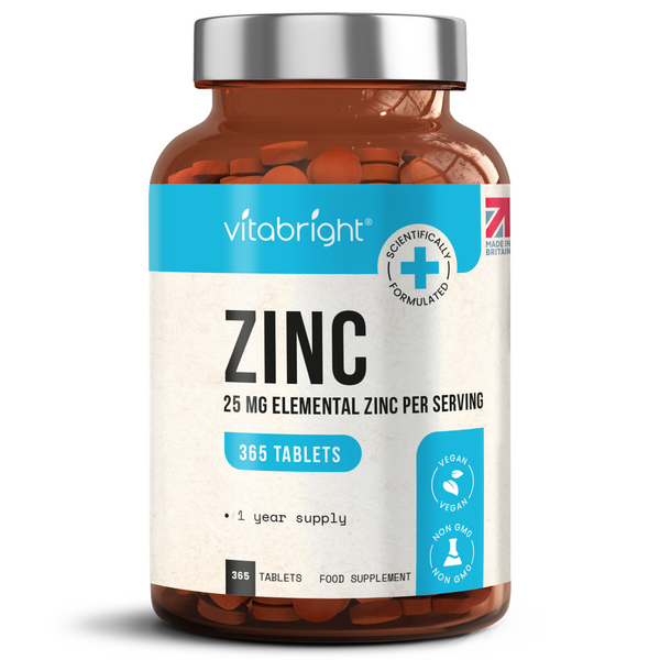 Vitabright Zinc Gluconate - 25mg 365 Tablets