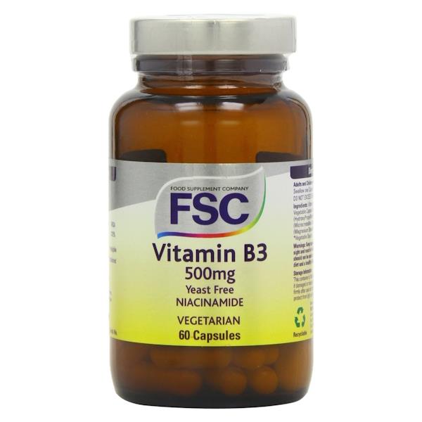 FSC Niacinamide 500mg (Vitamin B3) 60 Capsules