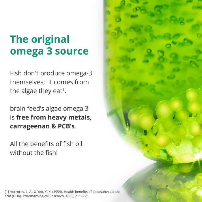 Brain Feed Plant-based Omega 3 DHA 500mg 60 Capsules