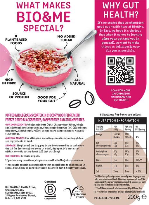 Bio&Me Berry Multigrain Puffs 200g