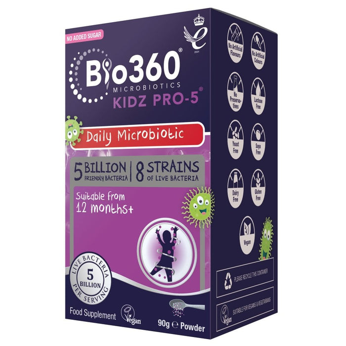 Natures Aid Bio360 Kidz Pro-5 (Daily Microbiotic) 90g