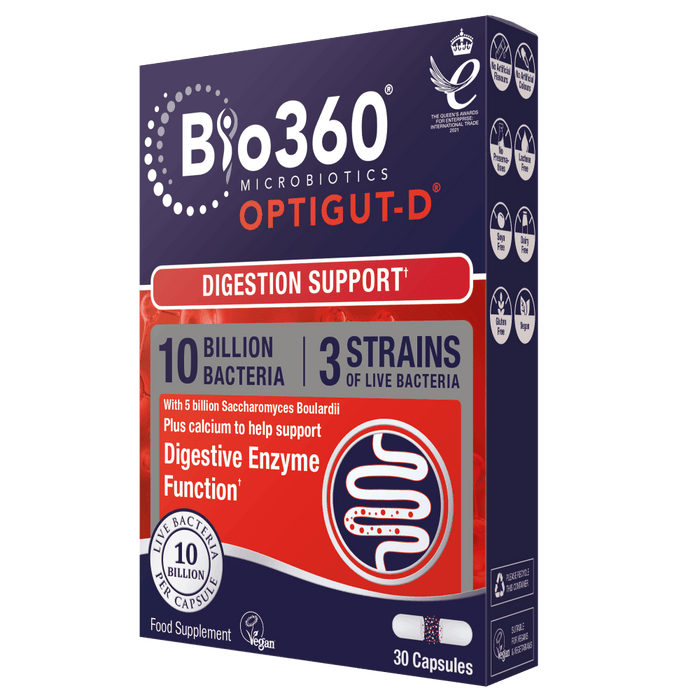 Natures Aid Bio360 OptiGUT-D (10 Billion Bacteria) 30 Capsules